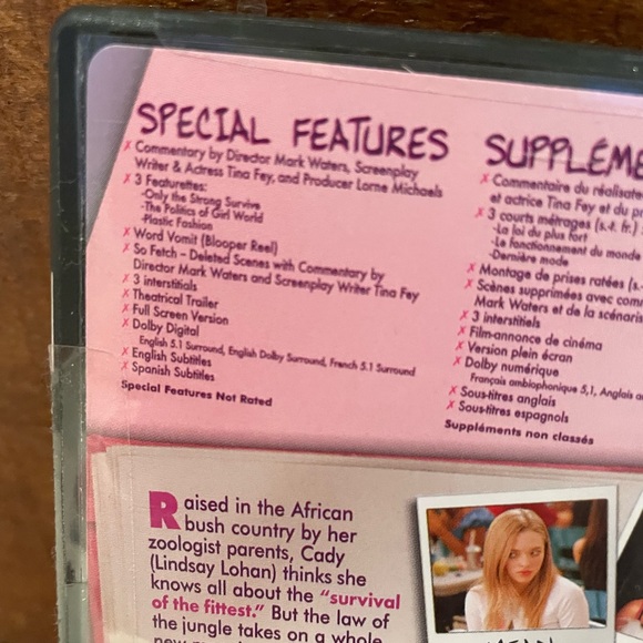 Mean Girls special collectors edition DVD with bonus features - Picture 3 of 4
